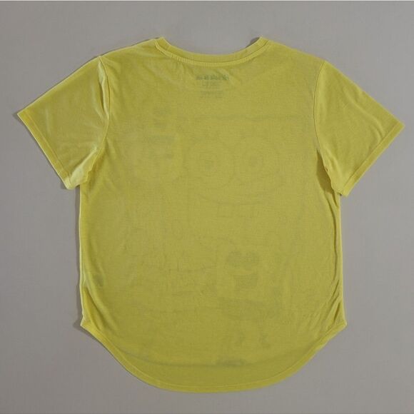 SpongeBob SquarePants Women's Yellow Graphic Crewneck Short Sleeve T-Shirt - Picture 15 of 15